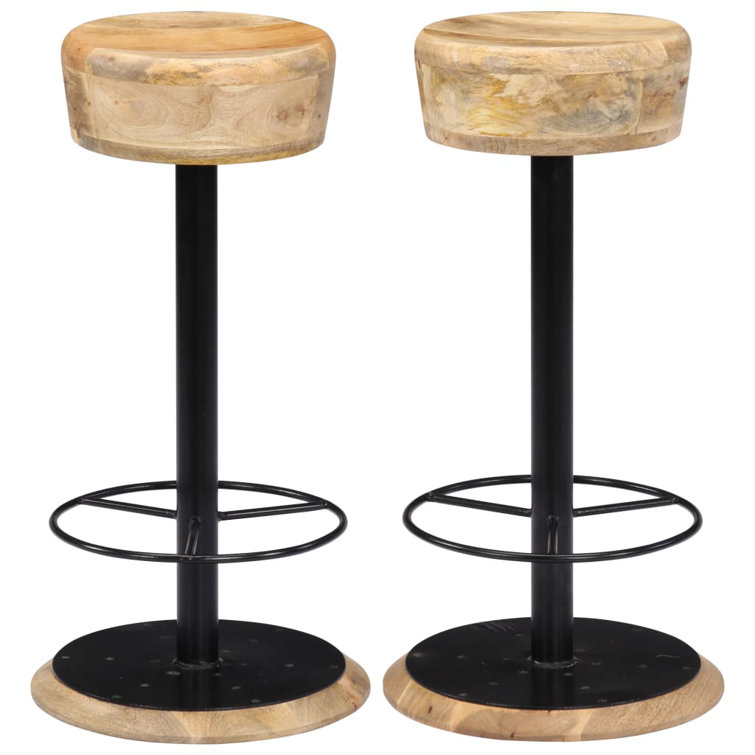 Foundry Select Bar Stools Solid Mango Wood Wayfair